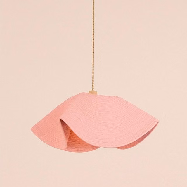 CGC Lighting Flora Pink Floppy Fabric Ceiling Lampshade, Diameter: 64 cm