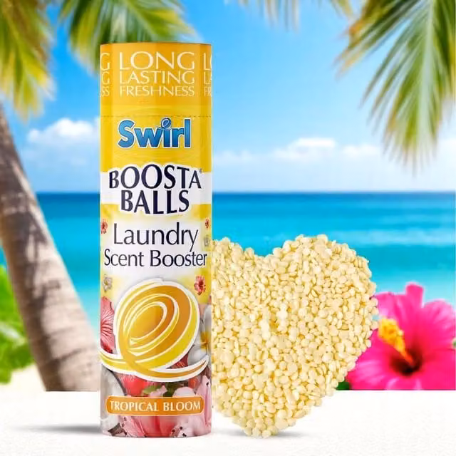 Swirly Laundry Scent Booster Washing Machine Freshener Tropical 230g - Yellow