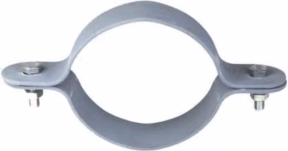 Halifax Zinc Plated Steel Split Drain and Soil Band Clip, Silver, 200mm