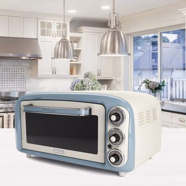 Ariete Vintage Style 18L Electric Mini Oven in Blue