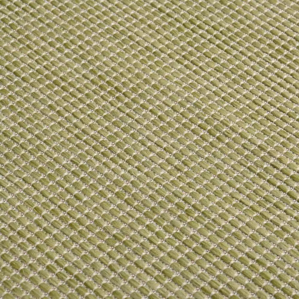 Berkfield Home Green Outdoor Flatweave Round Rug, W: 160 cm