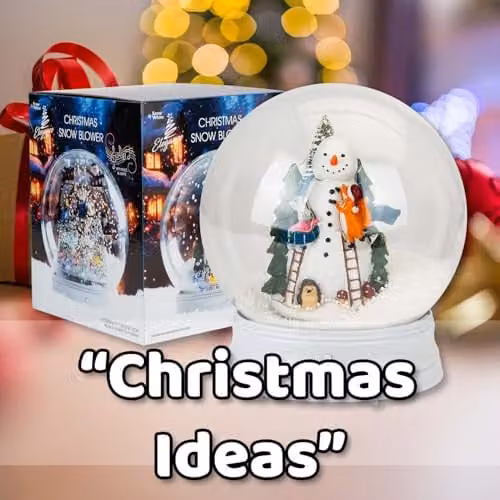 VFM e-Store Christmas Snowman Light Up Blower Snow Globe in White, W/D/H: 25 x 21 x 25 cm – 5