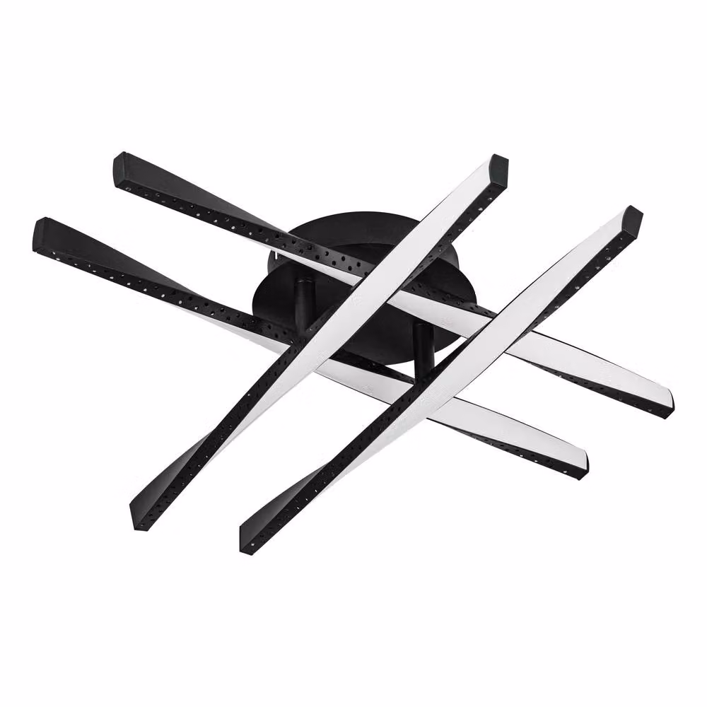 Eglo ADEJE Square LED Ceiling Light, Black, Warm White – 2