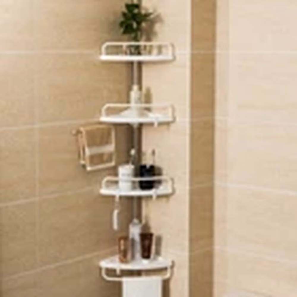 EONLION 4 Tier Telescopic White Corner Shower Storage Rack – 2