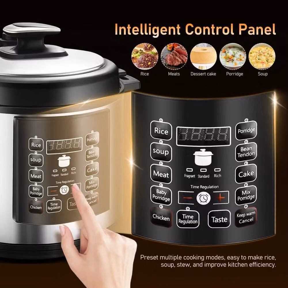 FORGEVIO 10-in-1 Digital Electric Pressure Cooker in Silver with Stainless Steel Finish – 2