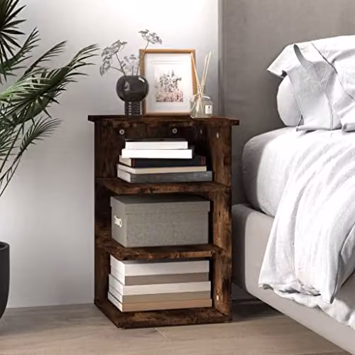 vidaXL Smoked Oak Side Cabinet in Brown, W/D/H: 35 x 35 x 55 cm – 4