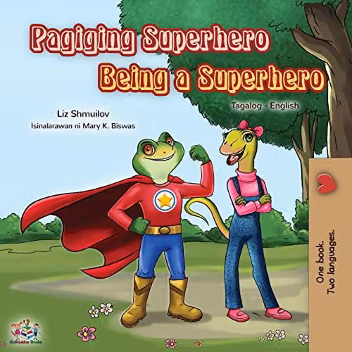 Being a Superhero Tagalog English Bilingual Book for Kids by Kidkiddos Books, Multicolour