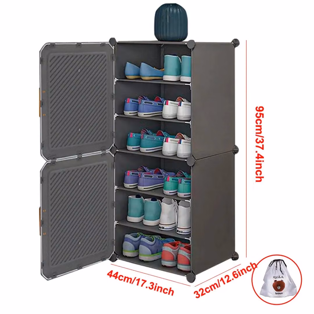 Hinsinc Grey DIY Cube Shoe Rack and Storage Cabinet for Hallways, Bedrooms and Living Rooms – 2