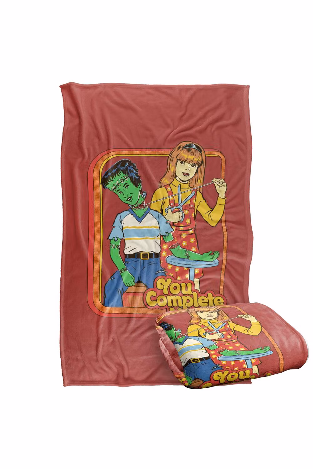 Steven Rhodes You Complete Me Silky Touch Super Soft Throw Blanket, Multicolour, W/D/H: 91 x 147 cm – 2