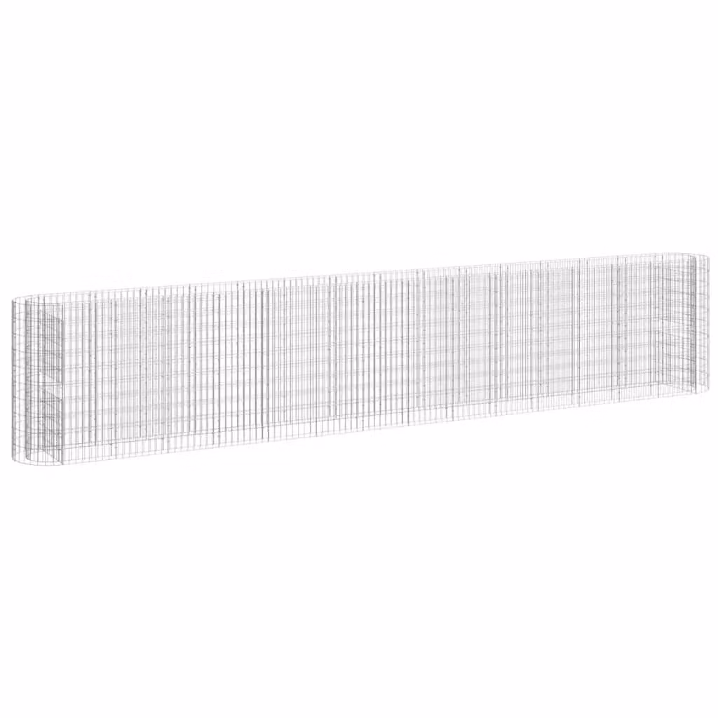 Berkfield Home Silver Galvanised Steel Stone Gabion Raised Bed, W/D/H: 540 x 50 x 100 cm – 2