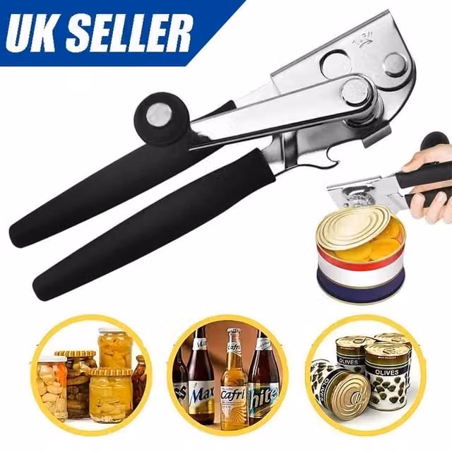 SPETLEK Durable Non-Slip Can Opener with Ergonomic Grip in Black – 1