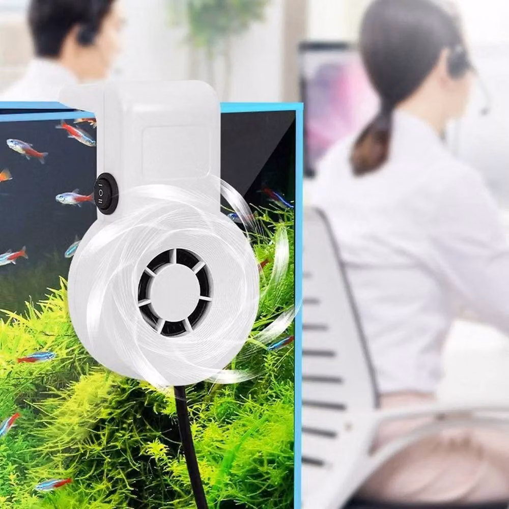 SPETLEK USB Powered Cooling Fan for Fish Tanks, White – 2