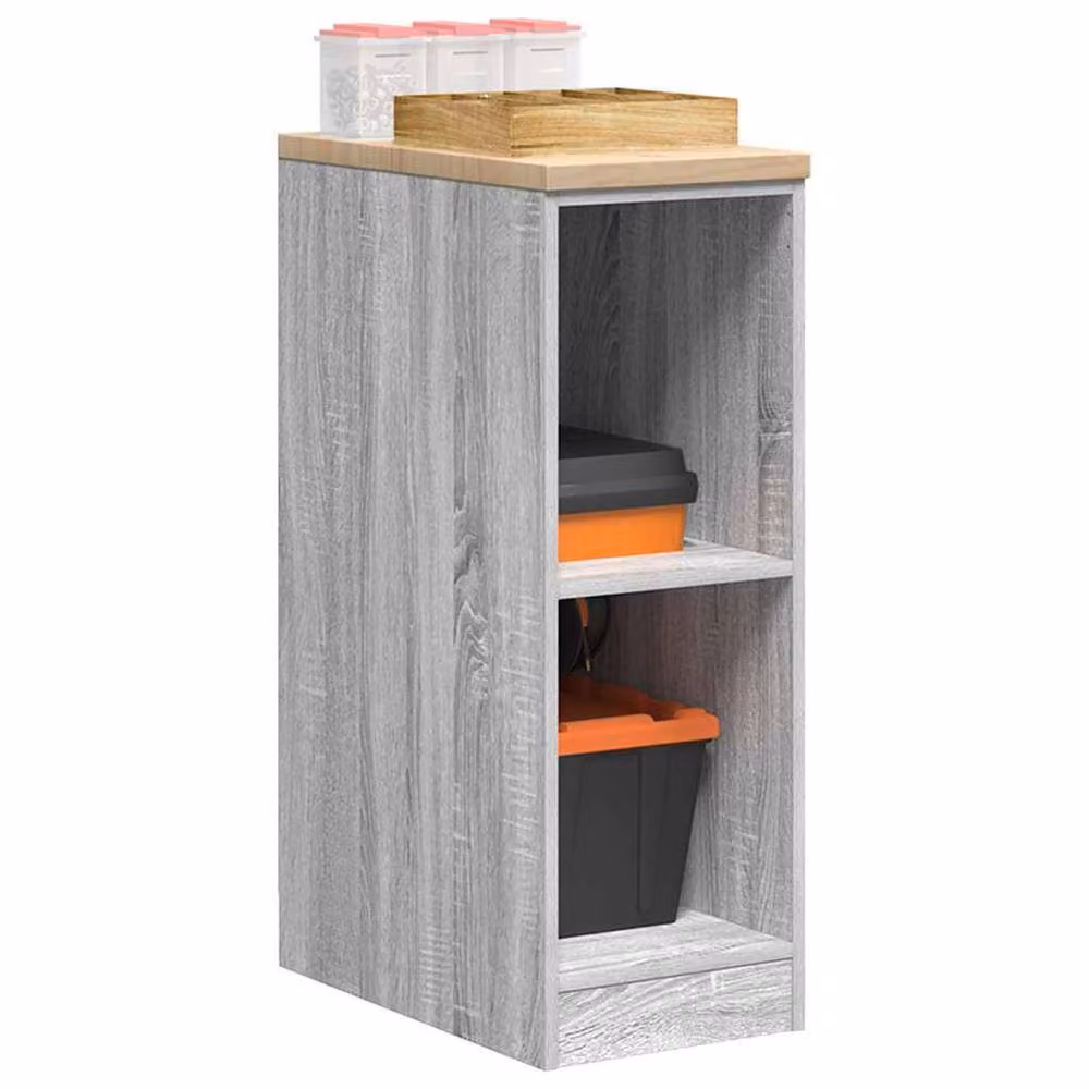 Berkfield Home Garage Storage Cabinet in Grey Sonoma, Solid Wood Pine, W/D/H: 30 x 51 x 85 cm – 2