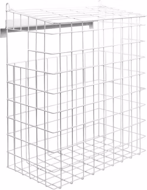Magna Retail Hanging Metal Letterbox Cage Indoor Mail Catcher, White