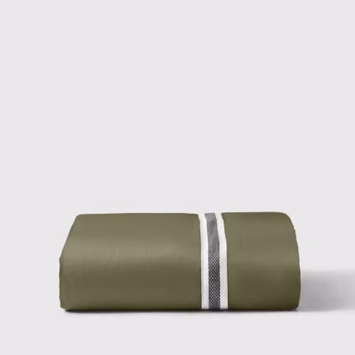 Bedable 100% Cotton Mako Sateen Deep Fitted Sheet, Green, W/D/H: 180 x 200 x 36 cm – 1