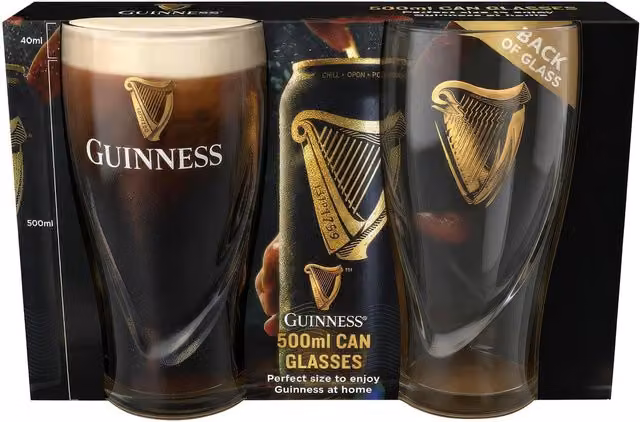 Guinness Transparent Beer Glass