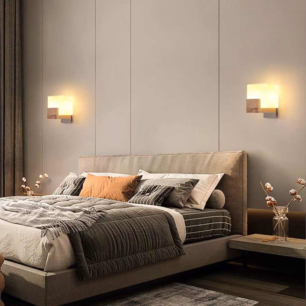 COMELY Vintage G9 LED Indoor Wall Light with Wood and Glass in Walnut – 6