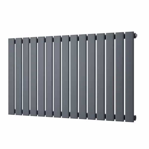 Typhoon Anthracite Flat Tube Horizontal Designer Radiator, W: 102 cm, H: 60 cm – 2