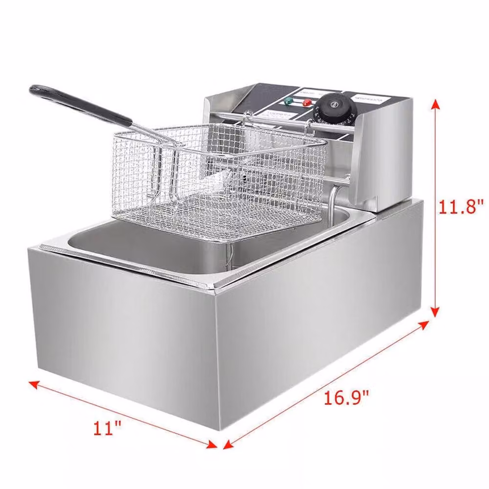 Ventryn 10L Commercial Electric Deep Fryer in Metallic Silver – 2