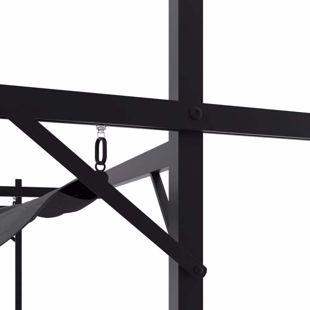 Berkfield Home Pergola with Retractable Roof in Anthracite and Black, W/D/H: 295 x 292 x 230 cm – 3