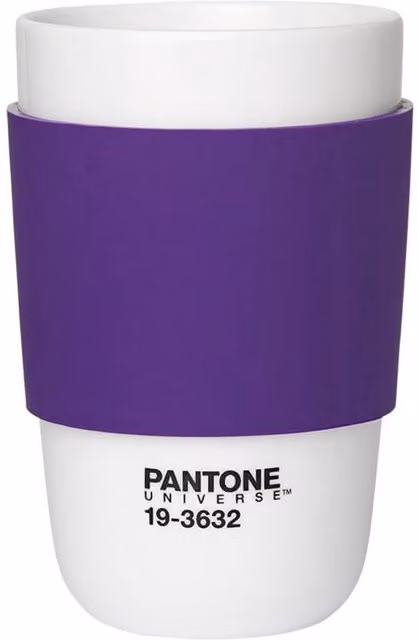 Pantone Classic Fine China Coffee Cup in Petunia Purple and White Bone China