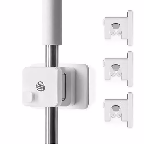 Swan Elevate 3-Piece Self-Adhesive Wall-Mounted Clips in White