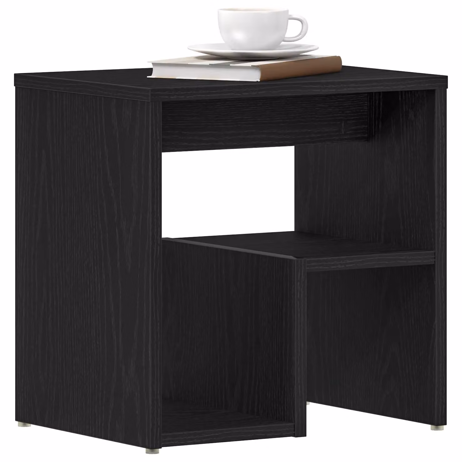 Berkfield Home Set of 2 Modern Black Oak Bedside Tables, W/D/H: 40 x 30 x 40 cm – 2