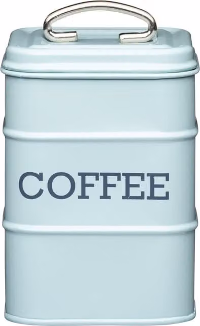 Kitchen Craft Living Nostalgia Vintage Blue Metal Coffee Tin