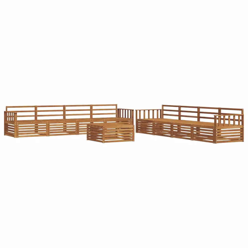 Berkfield Home 9 Piece Outdoor Sofa Set in Brown Solid Acacia Wood – 2
