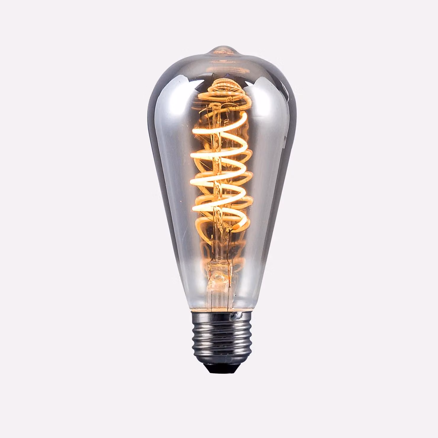 Harper Living ST64 E27 LED Bulb, 4W, Smoked Warm White, Dimmable, Pack of 3, Mid Grey – 2