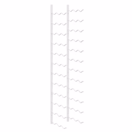 vidaXL Wall Mounted Metal Wine Rack for 36 Bottles, White