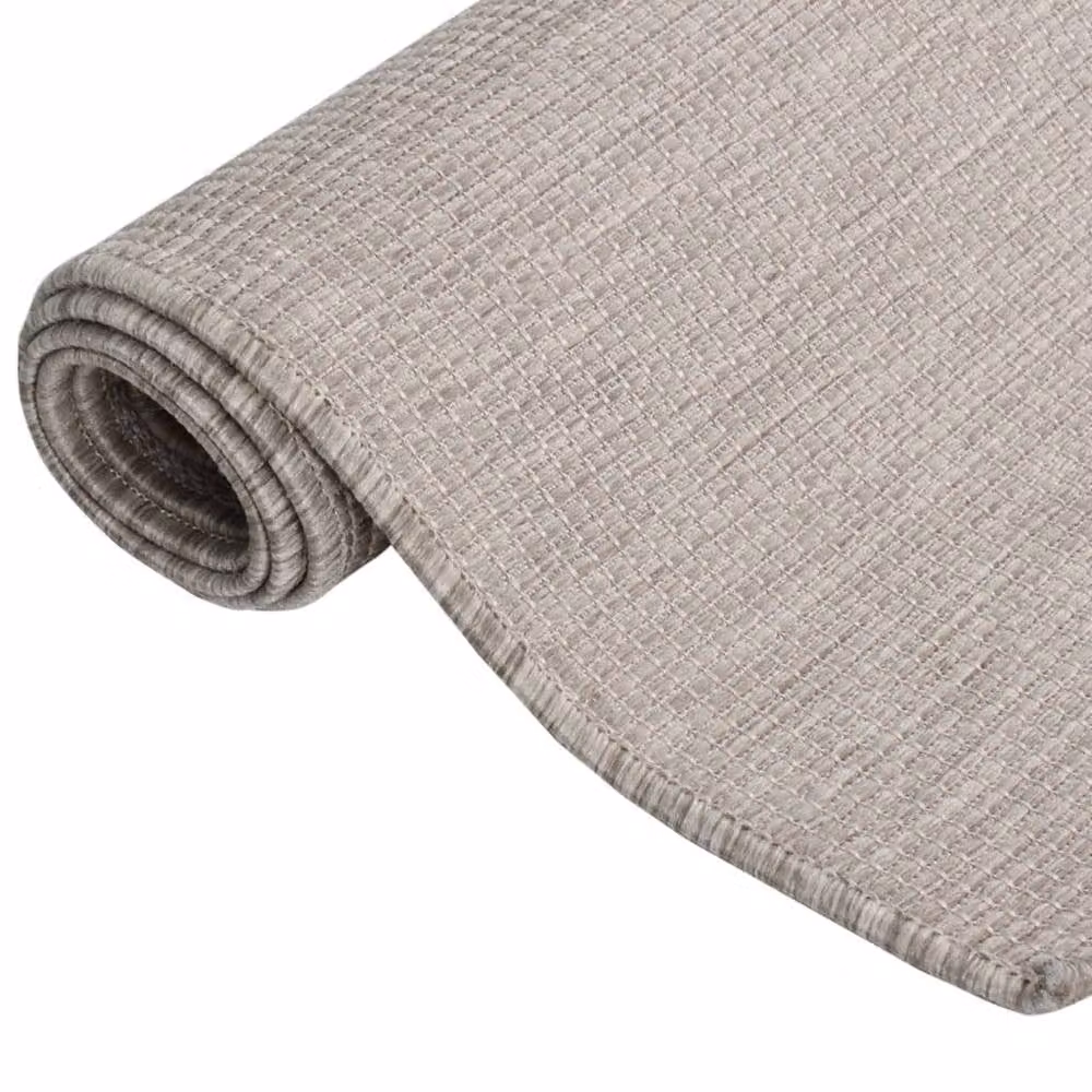 Berkfield Home Outdoor Flatweave Rug in Beige, W/D: 200 x 280 cm