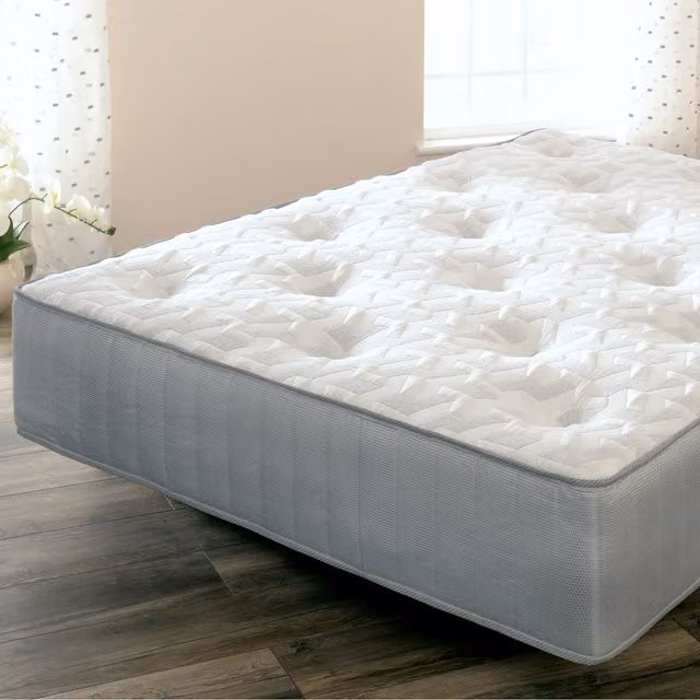 Comfy Living Atlantis Medium Bonell Spring Mattress in White, W/D/H: 140 x 200 cm