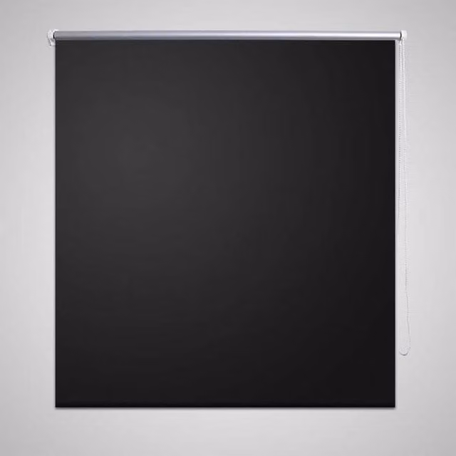 Berkfield Home Blackout Roller Blind, Thermal Insulating, Black, W: 160 cm, H: 230 cm
