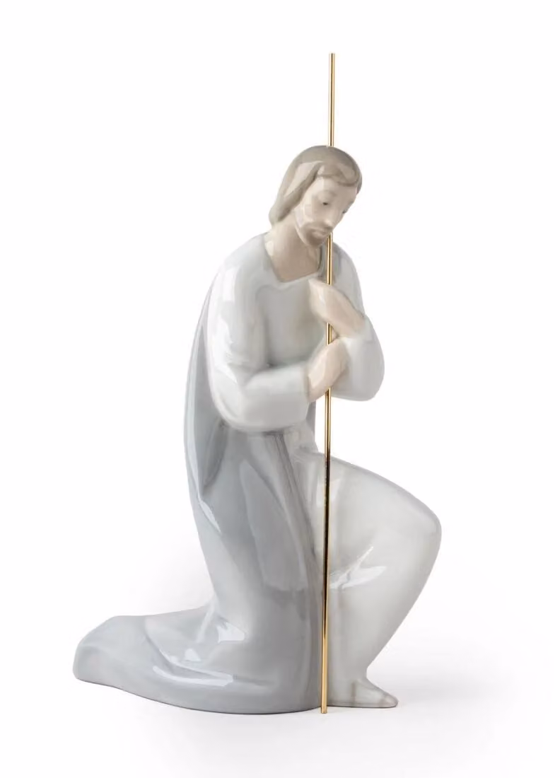 Lladró Saint Joseph Nativity Porcelain Figurine in White