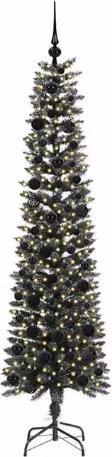 Berkfield Home Elegant Green Artificial Christmas Tree with Stand, H 180 x W 50.5 x D 50.5 cm