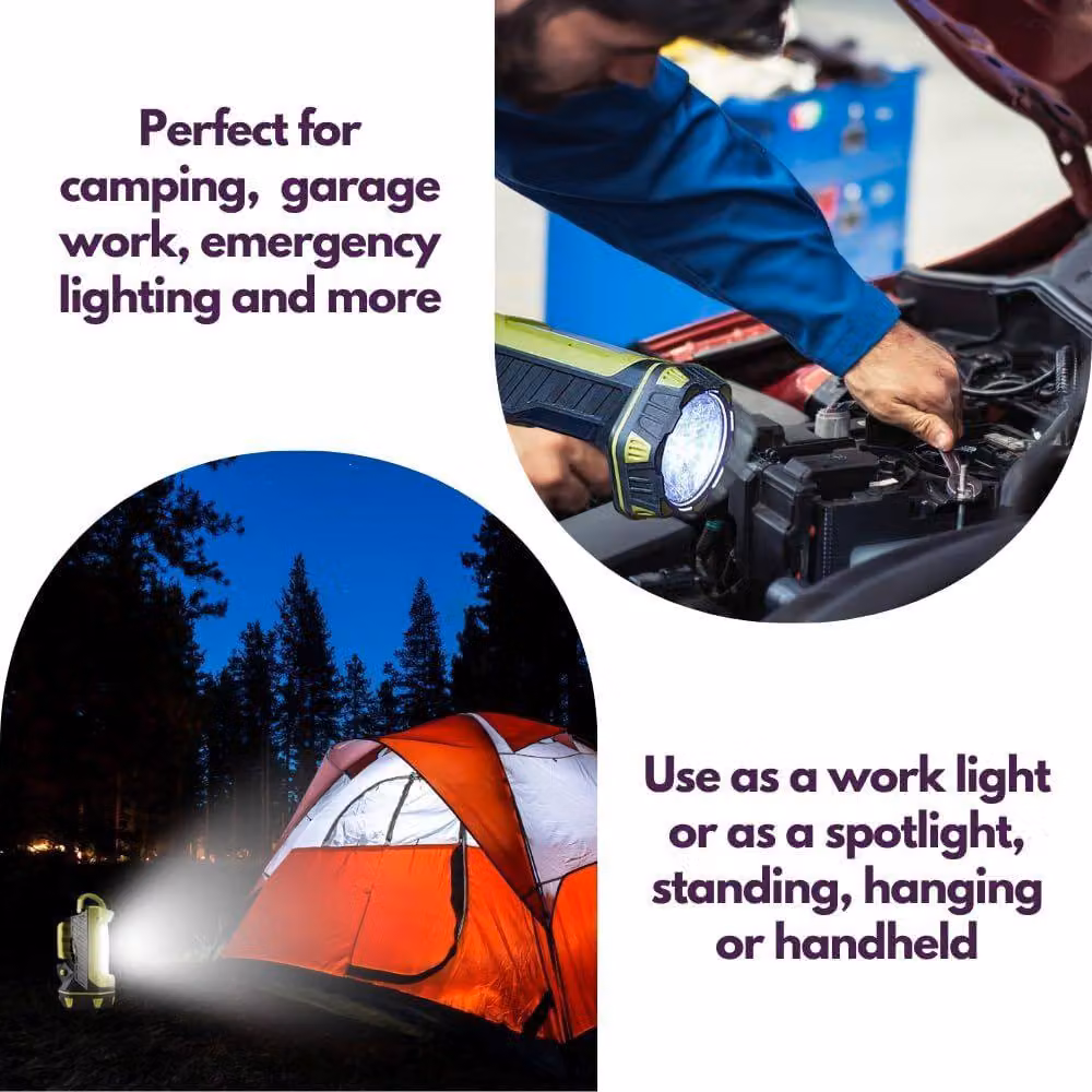 Marco Paul Rechargeable LED Multi Work Light Torch and Emergency Lantern in Black – 7