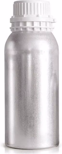 KDMK Premium 625ml Aluminium Bottle for Essential Oils and Cosmetics in Silver and White