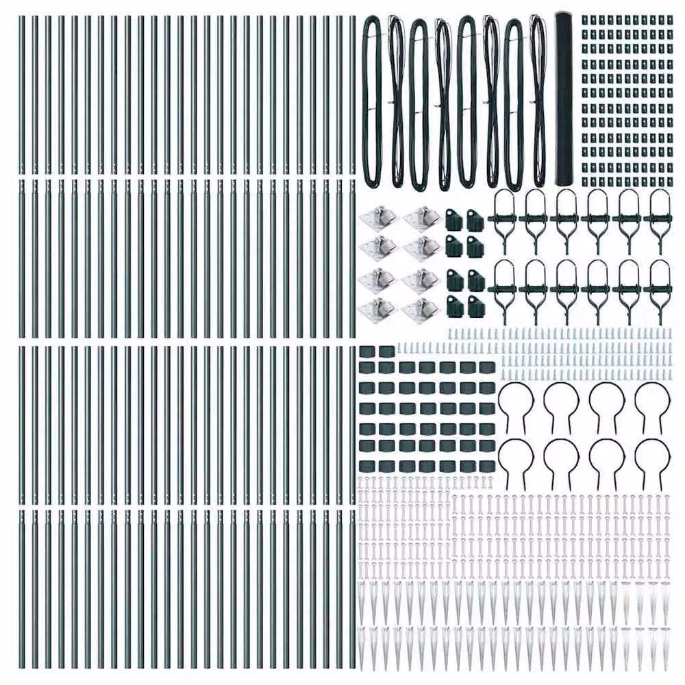 Berkfield Home Green Steel Hexagon Fence, H: 160 cm x W: 100 cm x L: 10 m – 3