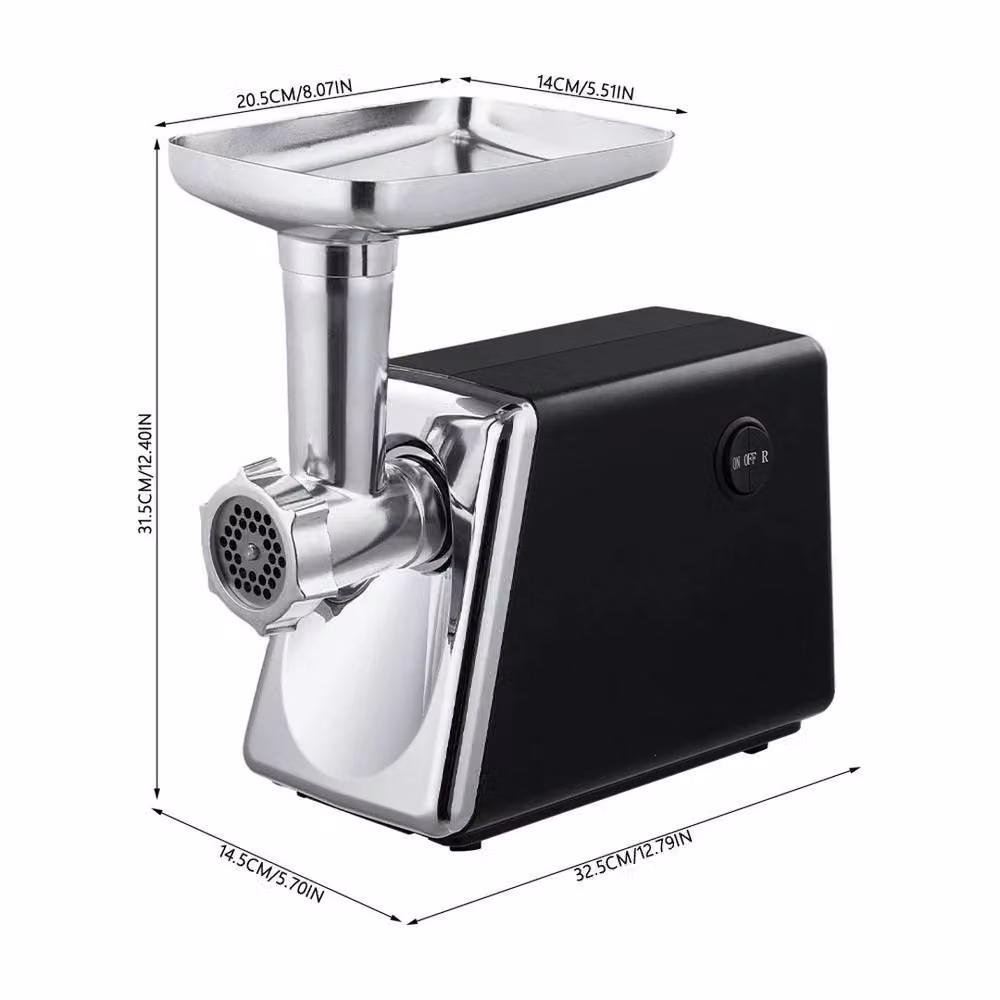 EONLION Black Electric Meat Grinder and Sausage Maker with Stainless Steel and Plastic Components – 2