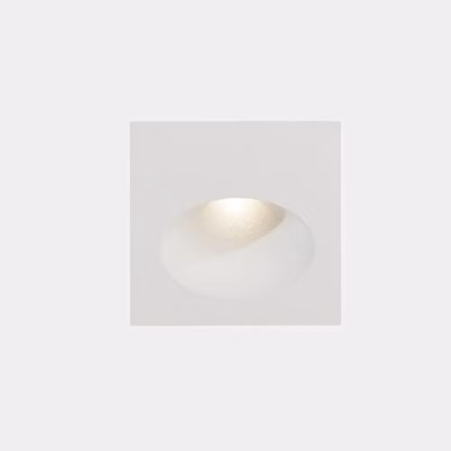 Netlighting LEDS C4 Bat Square Outdoor LED Recessed Wall Light, White, IP65, 2.2W, 3000K Warm White