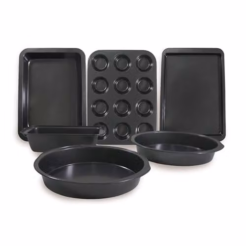 Carter & Clay 6 Piece Non-Stick Steel Baking Set in Grey and Black – 1