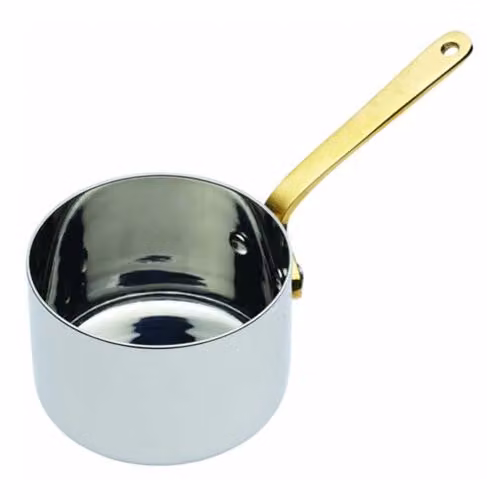 MasterClass Professional Stainless Steel Mini Saucepan in Silver, Diameter: 6.5 cm – 1