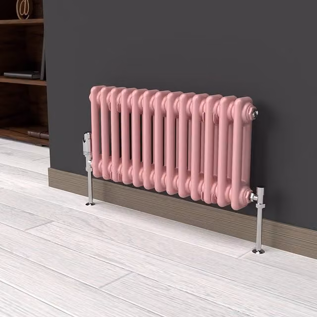 Lux Heat Horizontal Column Radiator in Pink, W/H: 30.0 x 60.5 cm