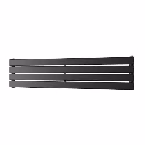 UK Radiators Typhoon Axis Black Horizontal Single Panel Designer Radiator, W: 120 cm, H: 27.2 cm – 2