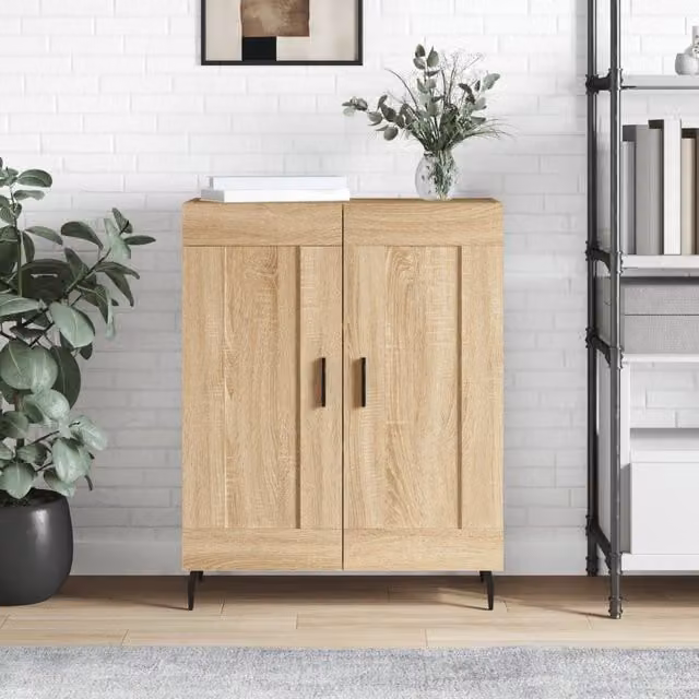 Berkfield Home Sonoma Oak Sideboard in Brown, W/D/H: 69.5 x 34 x 90 cm