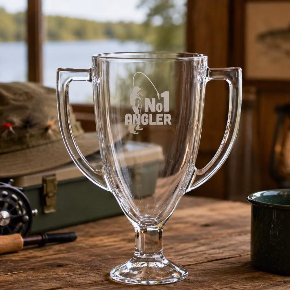 Top 3 No 1 Angler Fishing Trophy Pint Glass, 568 ml, Clear – 2
