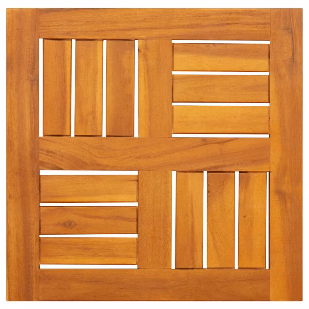 Berkfield Home Square Solid Wood Acacia Table Top, Brown, W: 40 cm, D: 40 cm, H: 2 cm – 2