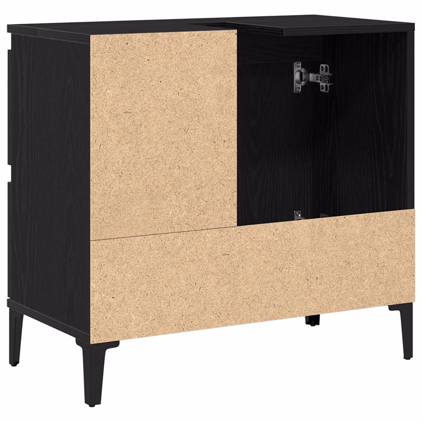 Berkfield Home Black Oak Sink Cabinet, W/D/H: 65 x 33 x 60 cm – 5