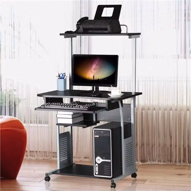 EONLION Modern Black Computer Desk for Home Office, Width: 100 cm – 1